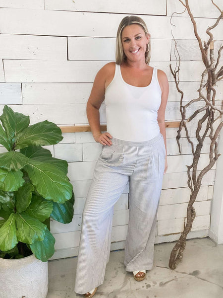 Pleats Wide Leg Pants