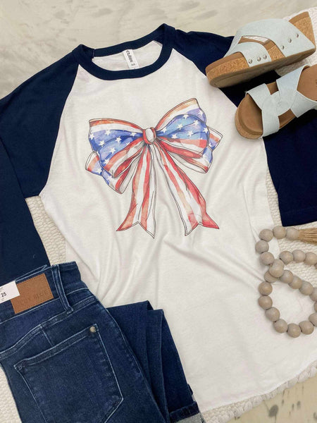 America Bow Baseball Tee