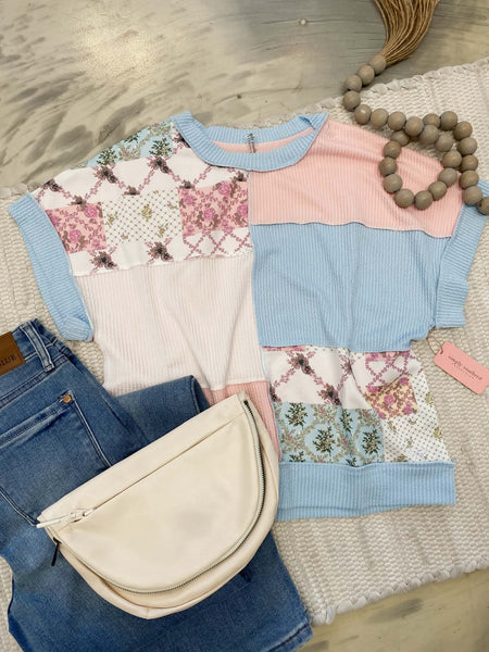 Floral Patchwork Tee