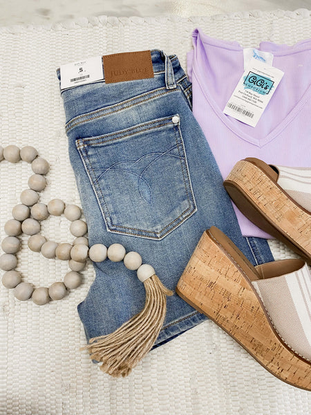 Judy Blue HW Slim Short