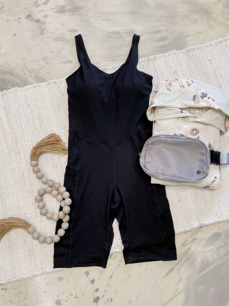 Biker Short Romper w. Removable Bra Cups