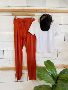 Michelle Mae Corrine Joggers in Pumpkin