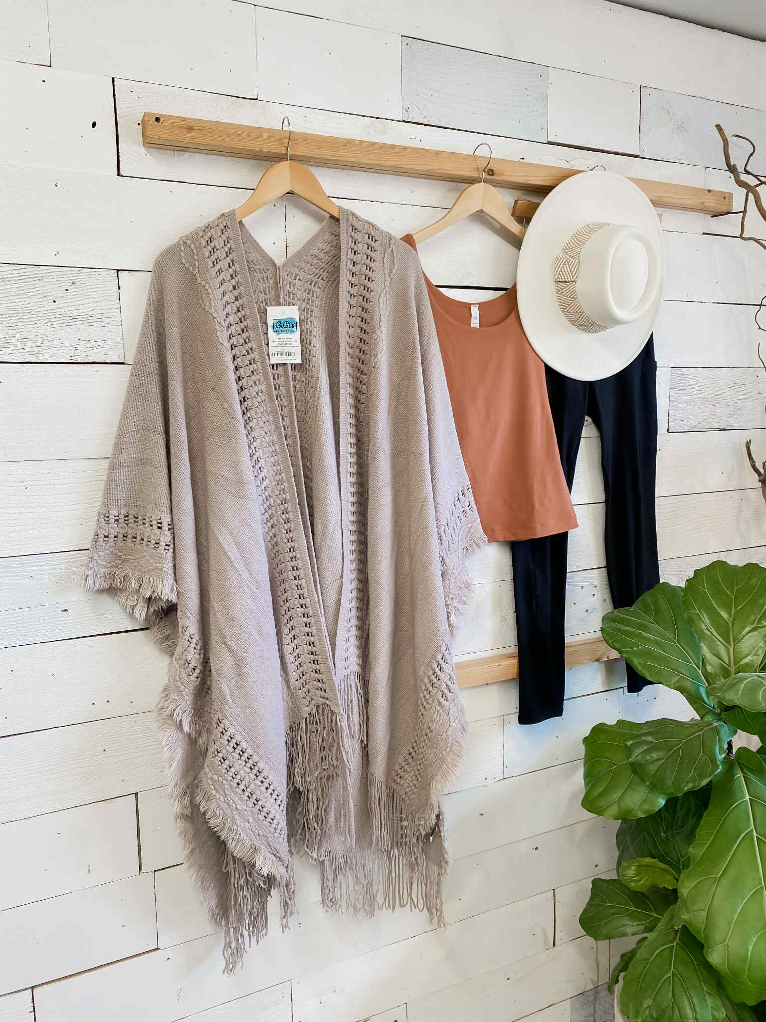 Bohemian Ruana in Gray