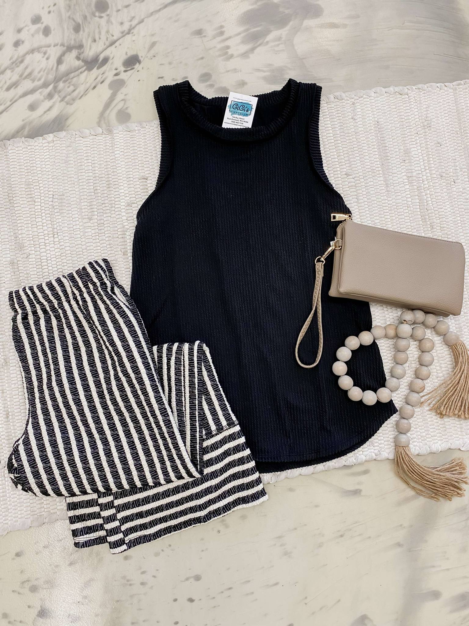 Coastal Collection Solid Black Top