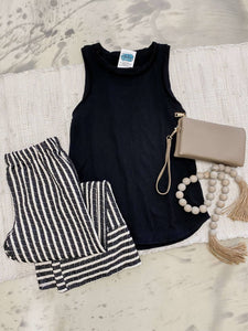 Coastal Collection Solid Black Top