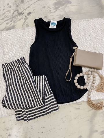 Coastal Collection Solid Black Top