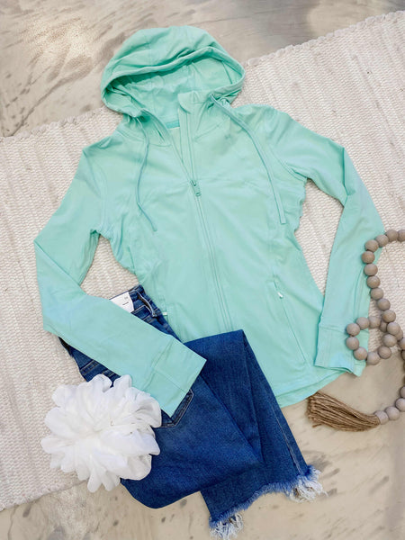 Butter Jacket with Hood in Mint