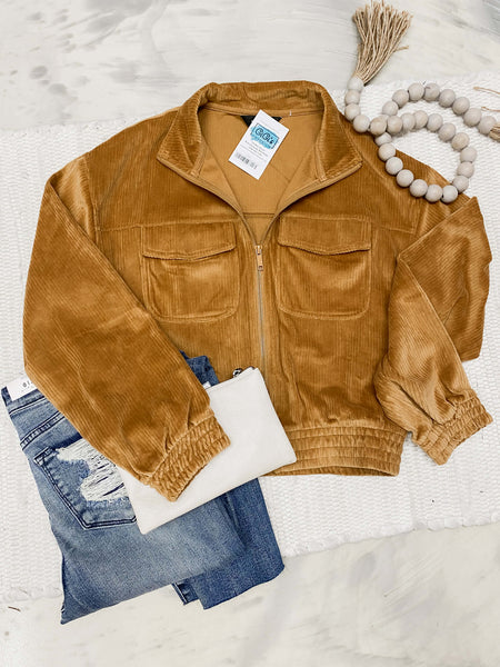 Cordurory Mock Jacket Mustard