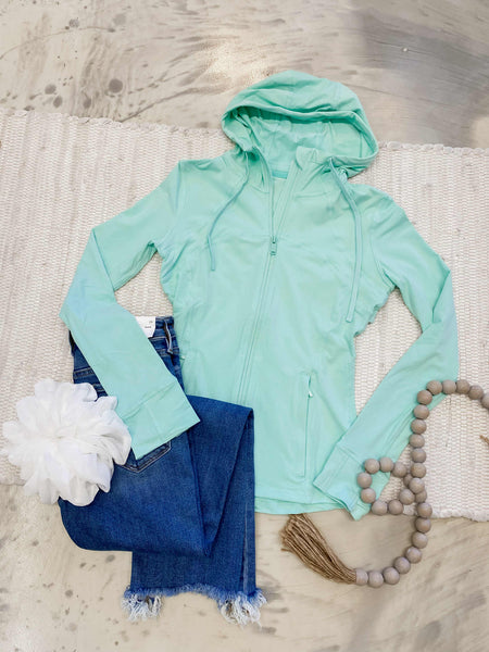Butter Jacket with Hood in Mint