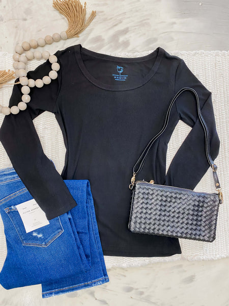 Hold Tight Scoop Neck Black