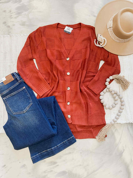 Chelsea Checkered Cardigan
