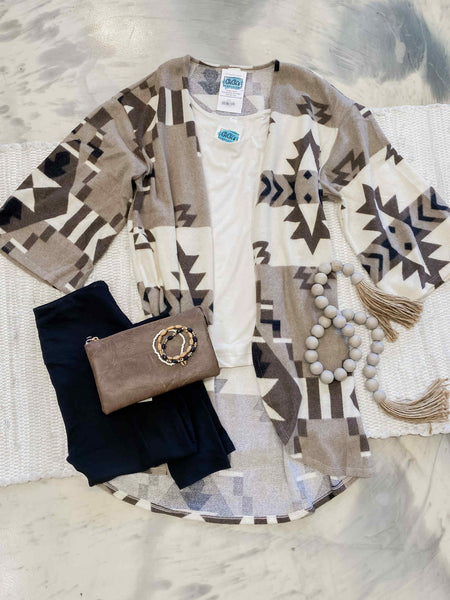 Cardigan Aztec Print