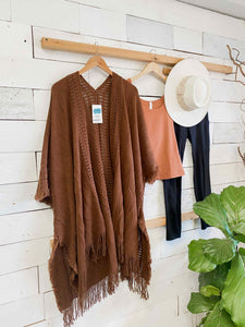Bohemian Ruana in Brown