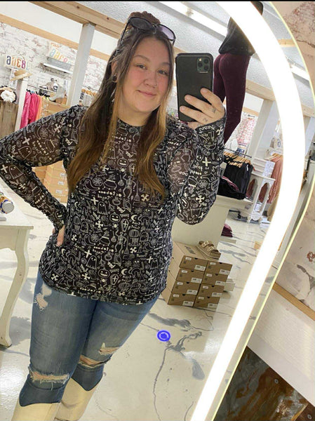 Halloween Mesh Top