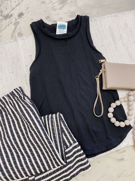 Coastal Collection Solid Black Top