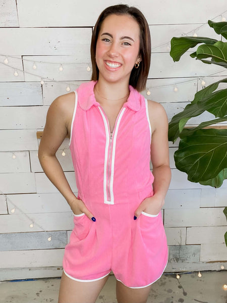 Livin the Era Romper Pink