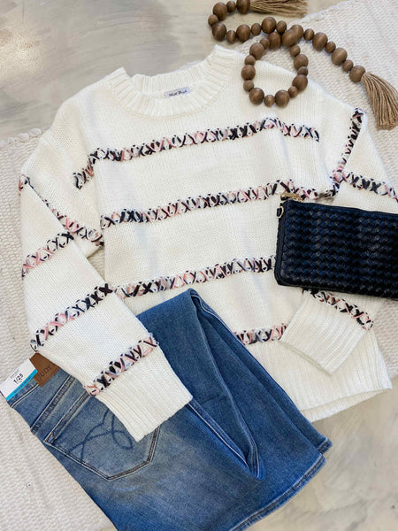 Ivory Path Connection Sweater