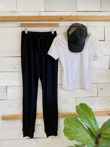 Michelle Mae Corrine Joggers in Black