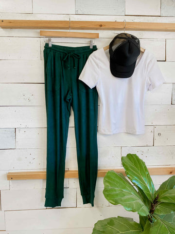 Michelle Mae Corrine Joggers in Hunter Green