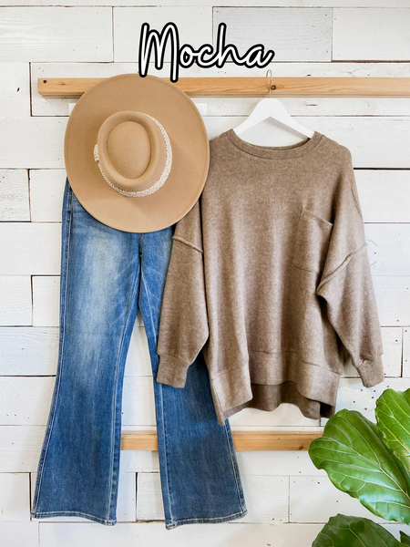 Brushed Melange Oversized Sweater Fall Colors