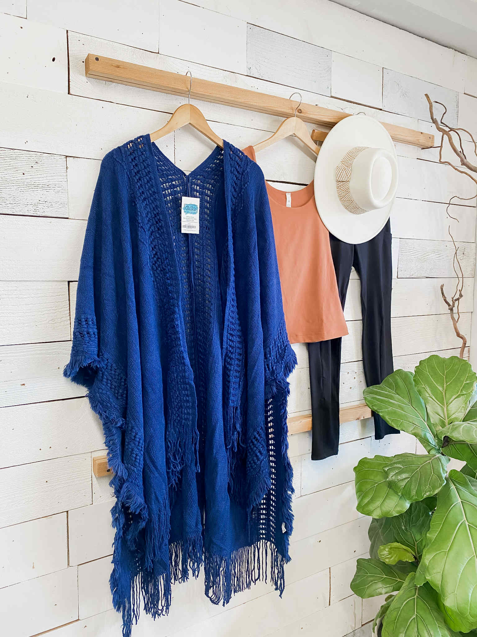 Bohemian Ruana in Navy