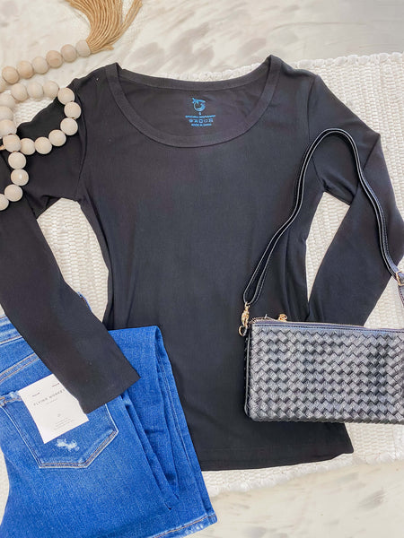 Hold Tight Scoop Neck Black