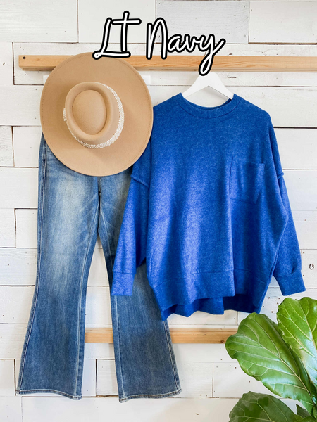 Brushed Melange Oversized Sweater Fall Colors