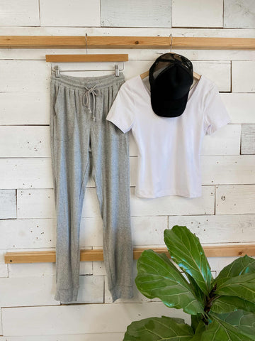 Michelle Mae Corrine Joggers in Light Grey