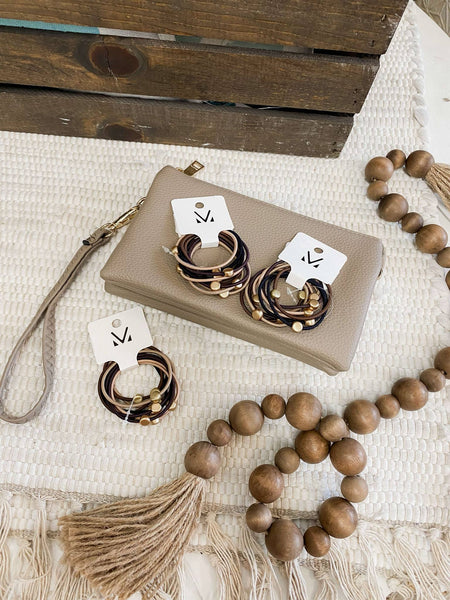 Neutral Gold Accent Hair Tie Bracelet Sets