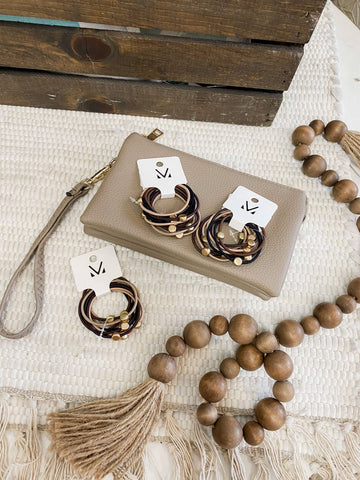 Neutral Gold Accent Hair Tie Bracelet Sets