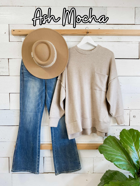 Brushed Melange Oversized Sweater Fall Colors