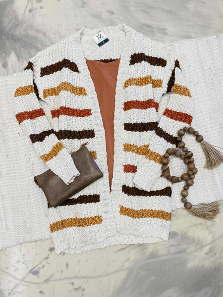 Michelle Mae Fall Stripe Cardigan