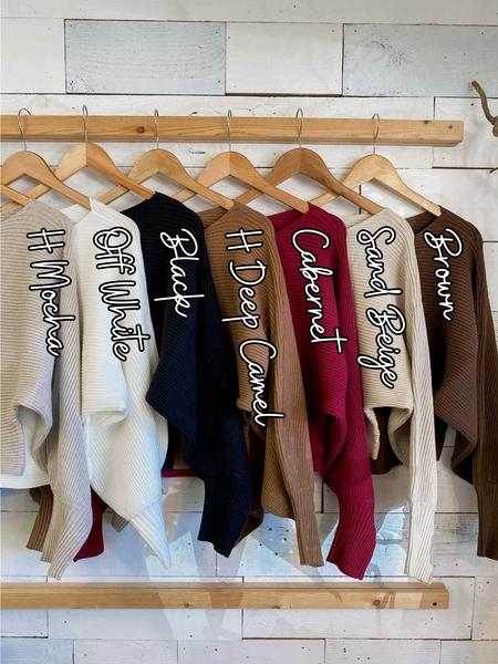 Zenana Boat Neck Balloon Sweater
