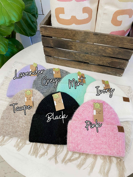 CC Beanie Mohair Wide Cuff