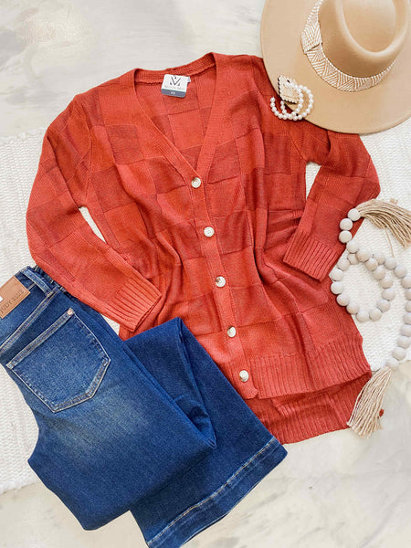 Chelsea Checkered Cardigan