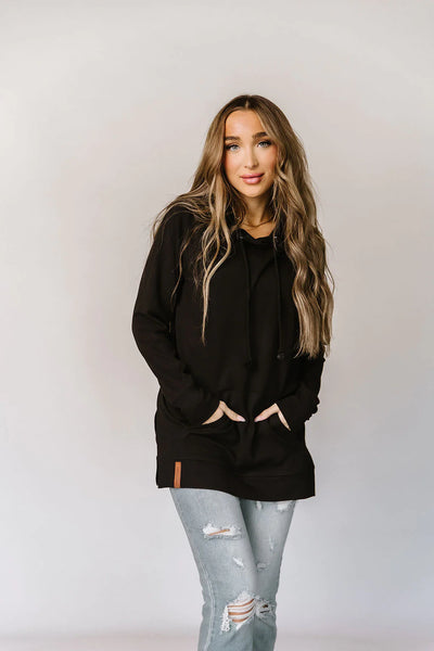 Ampersand Ave Sideslit Hoodie Blackout