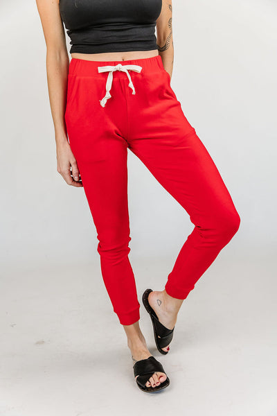 Ampersand Ave Performance Fleece Jogger Candy Apple
