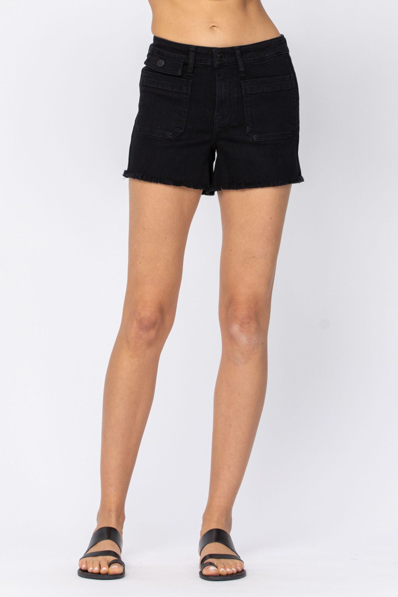 Judy Blue Home Front Patch Pocket Black