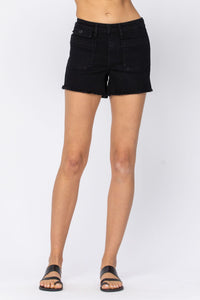 Judy Blue Home Front Patch Pocket Black