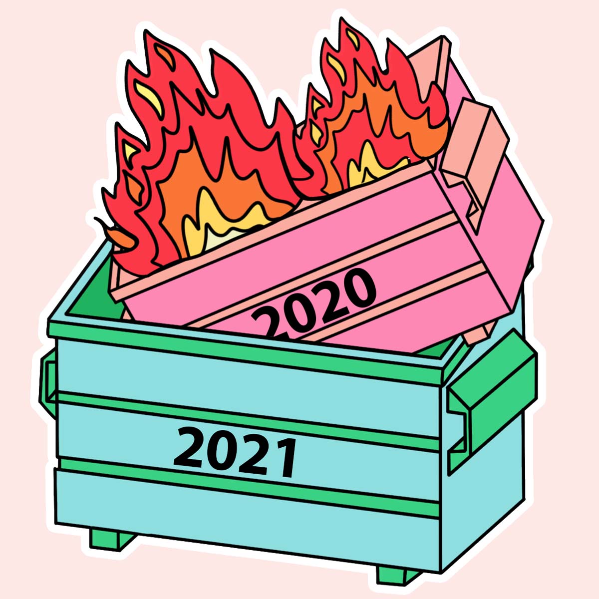 Dumpster Fire Sticker