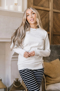 Ampersand Ave Oatmeal Side zip Pullover