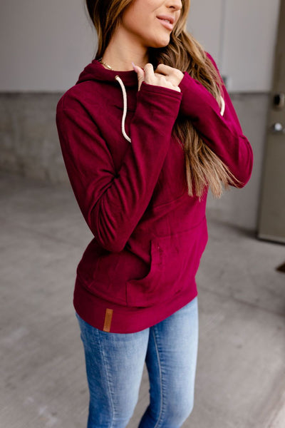 Ampersand Ave Performance Fleece Half Zip Cherry