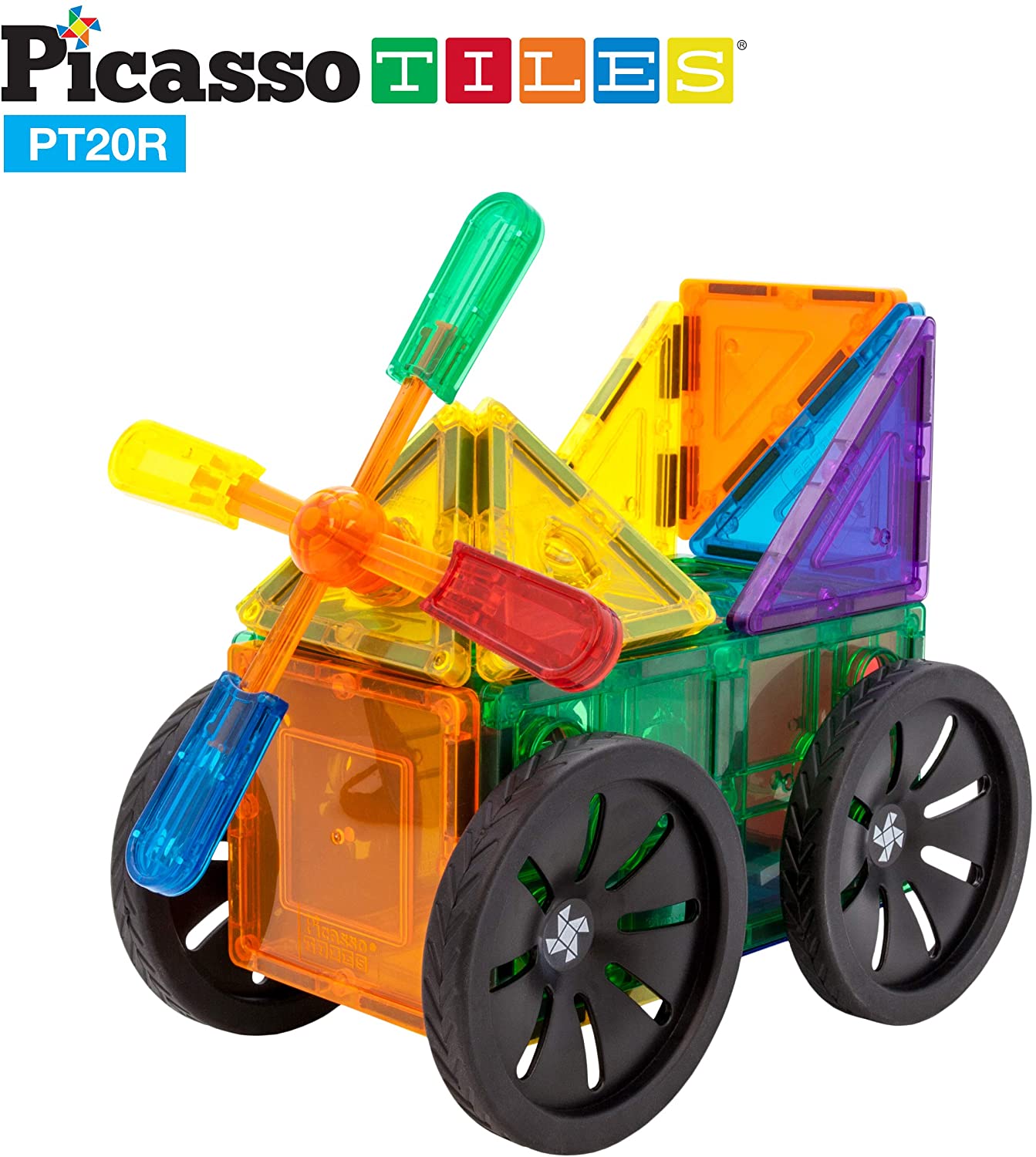 Picasso Tiles 20pc Windmill & Wheel