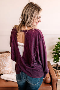 Open, Says Me! Soft Top In Heathered Plum