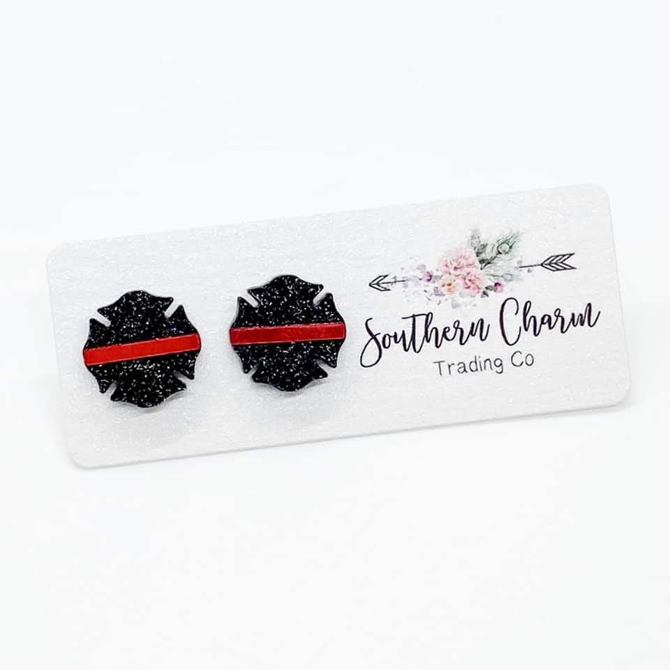 Preorder Badge and Ribbon Earrings