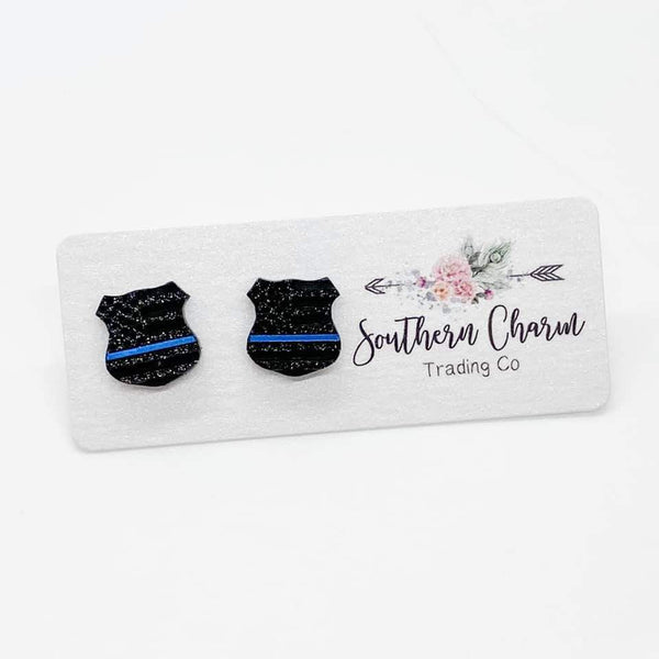 Preorder Badge and Ribbon Earrings