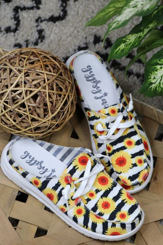 Gypsy Jazz Sunflower Slipons