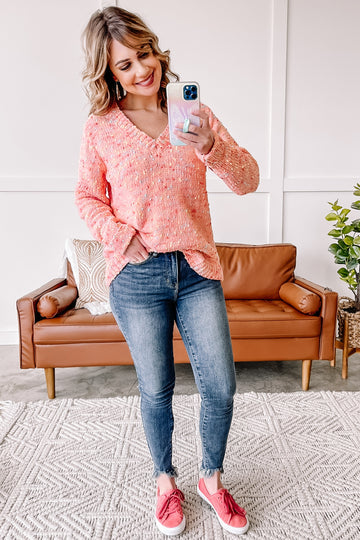 Party Confetti V-Neck Sweater
