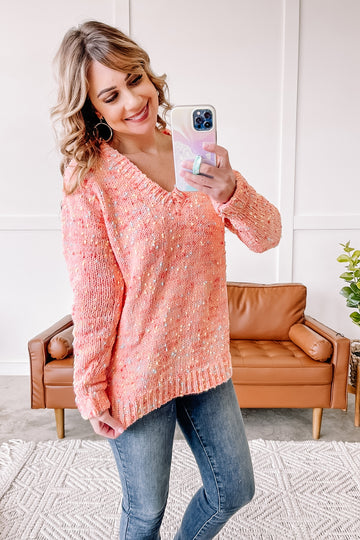 Party Confetti V-Neck Sweater