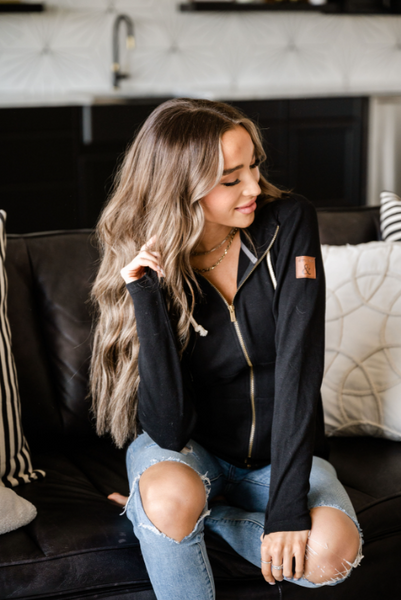 Ampersand Ave Full Zip Onyx